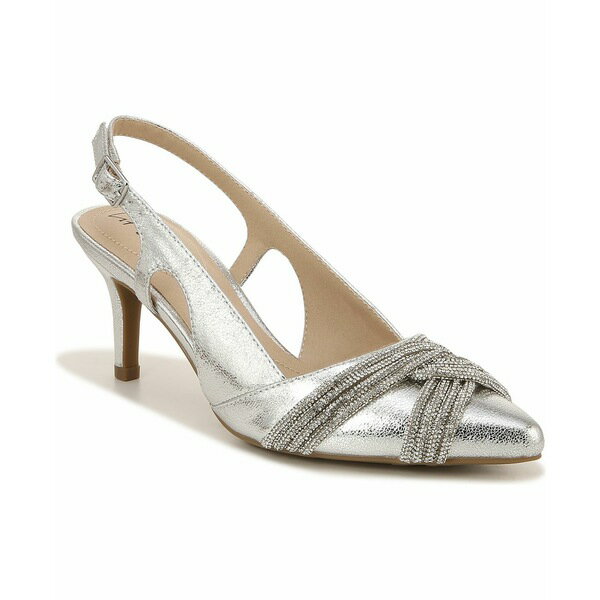 ライフストライド レディース パンプス シューズ Social Event Slingback Pumps Silver Faux Leather/Fabric