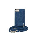 w P[X Y z ANZT[ Crossbody 6 or 6S or 7 or 8 or SE iPhone Case with Strap Wallet Bleached Denim