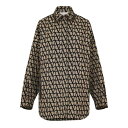 【送料無料】 ヴァレンティノ レディース シャツ トップス V Logo Toile Iconographe Overshirt Beige/Nero E21