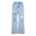 【送料無料】 マルニ レディース デニムパンツ ボトムス Marni Mhair Ptch Jns Ld33 Illusion Blue