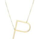 チョーカー イタリアン ゴールド レディース ネックレス・チョーカー・ペンダントトップ アクセサリー Initial 18" Pendant Necklace in 10k Gold P