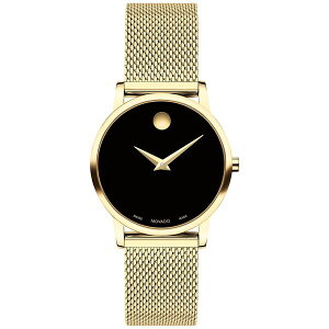 モバド レディース 腕時計 アクセサリー Women's Swiss Museum Classic Gold PVD Mesh Bracelet Watch 28mm Gold