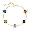 エフィー コレクション レディース ブレスレット・バングル・アンクレット アクセサリー EFFY&reg; Multi-Gemstone Clover Link Bracelet (6-3/4 ct. t.w.) in 14k Gold Multi Gemstones