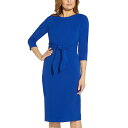 AhAi py fB[X s[X gbvX Women's Tie-Front 3/4-Sleeve Crepe Knit Dress Violet Cobalt