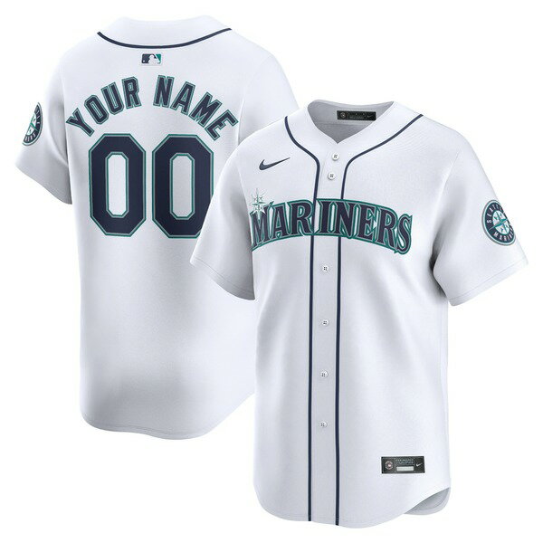 ナイキ メンズ ユニフォーム トップス Seattle Mariners Nike Home Limited Custom Jersey White