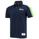 トミー ヒルフィガー メンズ ポロシャツ トップス Seattle Seahawks Tommy Hilfiger Logan Polo College Navy/Neon Green