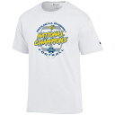 チャンピオン メンズ Tシャツ トップス South Dakota State Jackrabbits Champion 2023 FCS Football National Champions Locker Room T Shirt???White