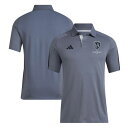 アディダス メンズ ポロシャツ トップス Sporting Kansas City adidas 2024 Training Polo Gray