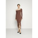 エレメ レディース ワンピース トップス ASYMETRIC FITTED DRESS - Jumper dress - brown