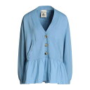 【送料無料】 セミクチュール レディース カーディガン アウター Cardigans Light blue