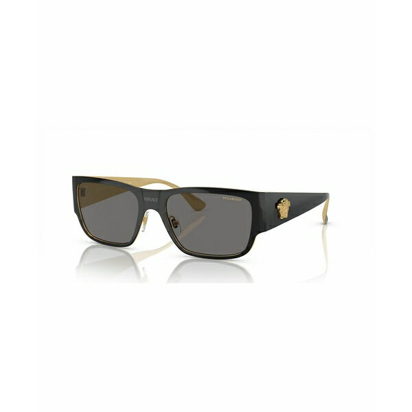 ヴェルサーチ ヴェルサーチ メンズ サングラス・アイウェア アクセサリー Men's Polarized Sunglasses, VE2262 Black