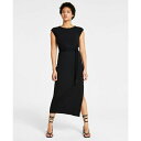 o[X[ fB[X s[X gbvX Women's Cap-Sleeve Ribbed Midi Dress, Created for Macy's Deep Black