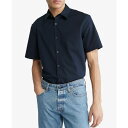 カルバンクライン メンズ シャツ トップス Men's Slim-Fit Stretch Solid Shirt Sky Captain