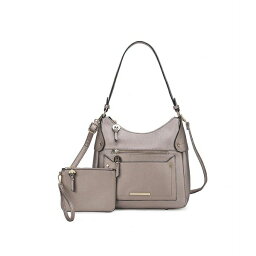 MKFコレクション レディース ショルダーバッグ バッグ Maeve Women's Shoulder Bag with Wristlet Pouch by Mia K Pewter