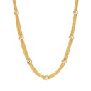 2028 fB[X lbNXE`[J[Ey_ggbv ANZT[ Gold-Tone Station Dainty and Delicate Chain Necklace Gold-Tone