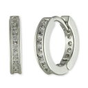 ジバンシー レディース ピアス＆イヤリング アクセサリー Pav eacute Small Huggie Hoop Earrings, .4 Silver