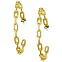 AhjA fB[X sAXCO ANZT[ 14k Gold-Plated Large Link Hoop Earrings, 2.5