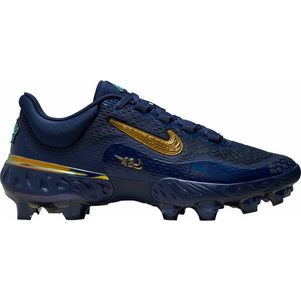 ナイキ メンズ 野球 スポーツ Nike Men s Alpha Huarache Elite 4 Jackie Robinson Day MCS Baseball Cleats Navy/Gold