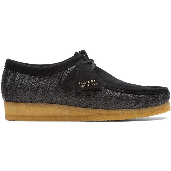 Clarks クラークス メンズ スニーカー 【Clarks Originals Wallabee Black Raffia Txt】 サイズ US_8.5(26.5cm) Black/Black Raffia Txt