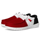 ヘイデュード メンズ スリッポン・ローファー シューズ Wally Tri Varsity Mesh Red/Navy