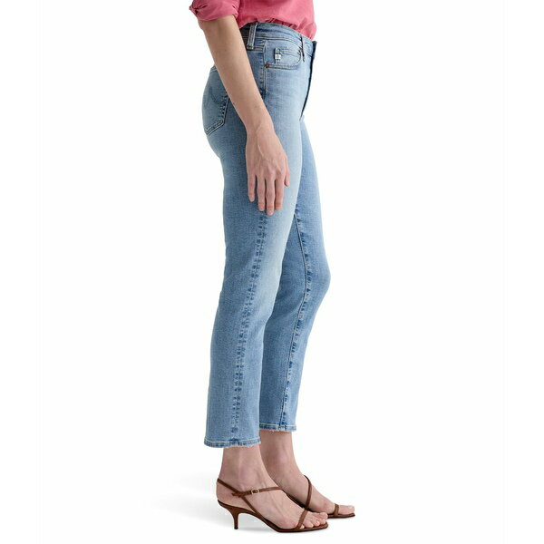 エージージーンズ レディース デニムパンツ ボトムス Mari Mid-Rise Slim Straight Crop Jeans in Marina Blue Marina Blue