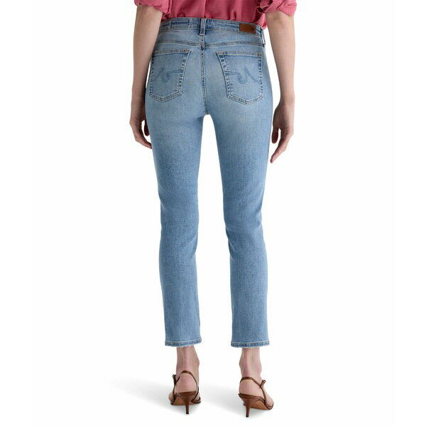 エージージーンズ レディース デニムパンツ ボトムス Mari Mid-Rise Slim Straight Crop Jeans in Marina Blue Marina Blue