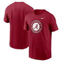 楽天astyナイキ メンズ Tシャツ トップス Alabama Crimson Tide Nike Primetime Evergreen Alternate Logo TShirt Crimson