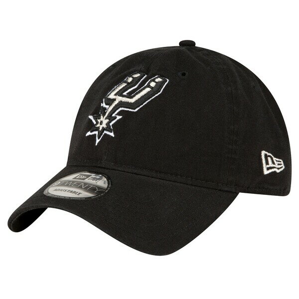 ニューエラ メンズ 帽子 アクセサリー San Antonio Spurs New Era Team 2.0 9TWENTY Adjustable Hat Black