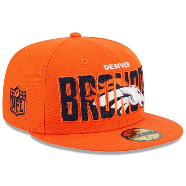 ˥塼  ˹ ꡼ Denver Broncos New Era 2023 NFL Draft 59FIFTY Fitted Hat Orange