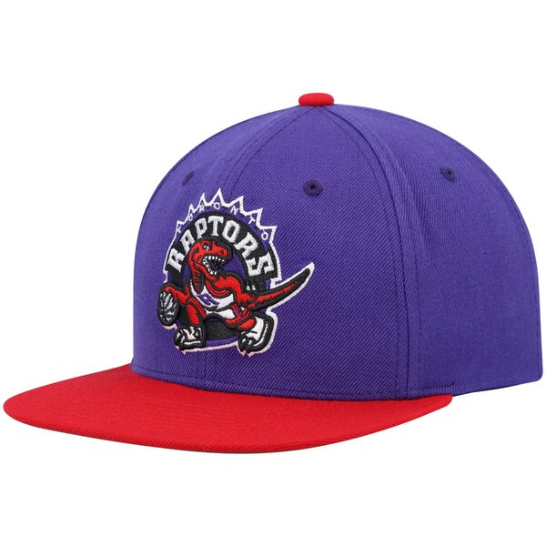 ミッチェル＆ネス ミッチェル&ネス メンズ 帽子 アクセサリー Toronto Raptors Mitchell & Ness Hardwood Classics Team TwoTone 2.0 Snapback Hat Purple/Red