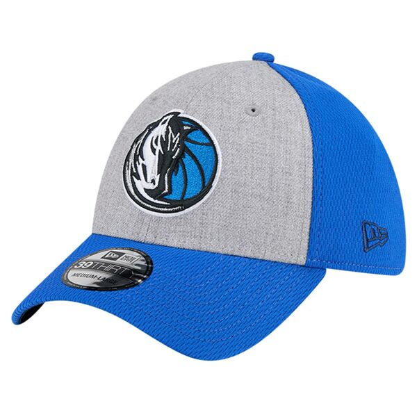 j[G Y Xq ANZT[ Dallas Mavericks New Era TwoTone 39THIRTY Flex Hat Heather Gray/Blue