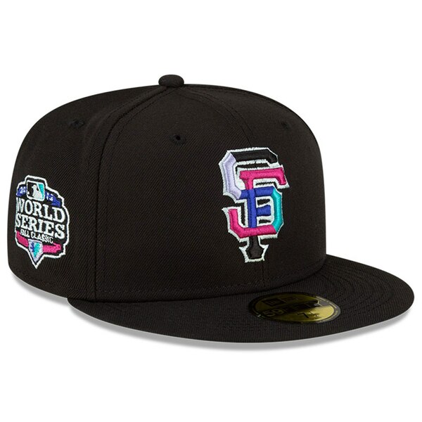 j[G Y Xq ANZT[ San Francisco Giants New Era 2012 World Series Polar Lights 59FIFTY Fitted Hat Black