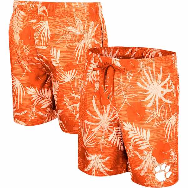 コロシアム メンズ ハーフ&ショーツ ボトムス Clemson Tigers Colosseum What Else is New Swim Shorts Orange