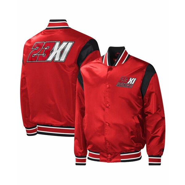 スターター メンズ ジャケット＆ブルゾン アウター Men's Red 23XI Racing Force Play Full-Snap Varsity Jacket Red