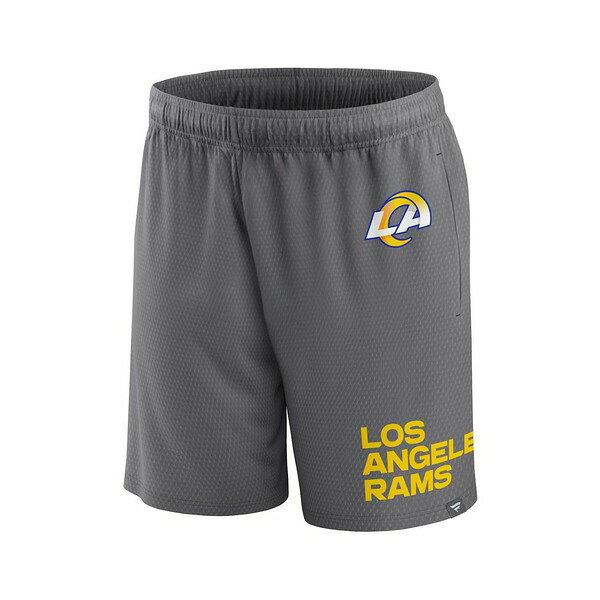 ファナティクス メンズ カジュアルパンツ ボトムス Men's Gray Los Angeles Rams Clincher Shorts Gray