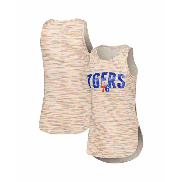 コンセプトスポーツ レディース カットソー トップス Women's White Philadelphia 76ers Sunray Tank Top White