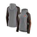 ファナティクス レディース パーカー・スウェットシャツ アウター Women's Heather Gray, College Brown Cleveland B...