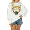 ゲームデイ レディース パーカー・スウェットシャツ アウター Missouri Tigers Gameday Couture Women's Good Vibes Premium Fleece Drop Shoulder Pullover Sweatshirt White