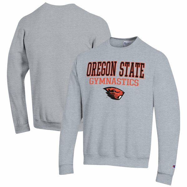 ԥ  ѡåȥ  Oregon State Beavers Champion Gymnastics Stack Powerblend Pullover Sweatshirt Gray