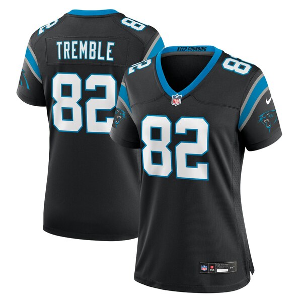 ナイキ レディース ユニフォーム トップス Tommy Tremble Carolina Panthers Nike Women's Team Game Jersey Black