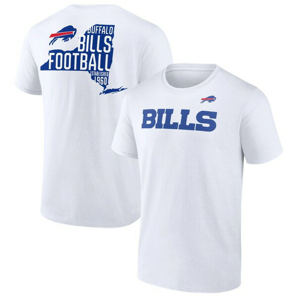 ファナティクス メンズ Tシャツ トップス Buffalo Bills Fanatics Branded Hot Shot TShirt White