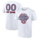 t@ieBNX Y TVc gbvX Montreal Canadiens Fanatics Branded Unisex Personalized Name & Number Leopard Print TShirt White