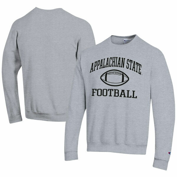 チャンピオン メンズ パーカー・スウェットシャツ アウター Appalachian State Mountaineers Champion Football Powerblend Pullover Sweatshirt Gray