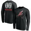 եʥƥ  T ȥåץ Atlanta Braves Fanatics Branded Personalized Midnight Mascot Long Sleeve TShirt Black