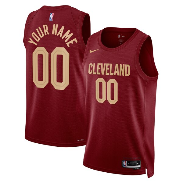 ナイキ メンズ ユニフォーム トップス Cleveland Cavaliers Nike Unisex Swingman Custom Jersey Burgundy Icon Edition