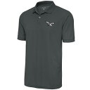 アンティグア メンズ ポロシャツ トップス Philadelphia Eagles Antigua Throwback Logo Tribute Polo Gray