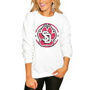 ゲームデイ レディース パーカー・スウェットシャツ アウター South Dakota Coyotes Women's End Zone Pullover Sweatshirt White