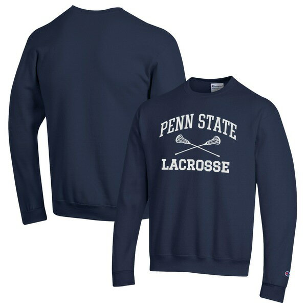 チャンピオン メンズ パーカー・スウェットシャツ アウター Penn State Nittany Lions Champion Lacrosse Icon Powerblend Pullover Sweatshirt Navy