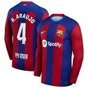 ナイキ メンズ ユニフォーム トップス Ronald Araujo Barcelona Nike 2023/24 Home Replica Long Sleeve Jersey Royal