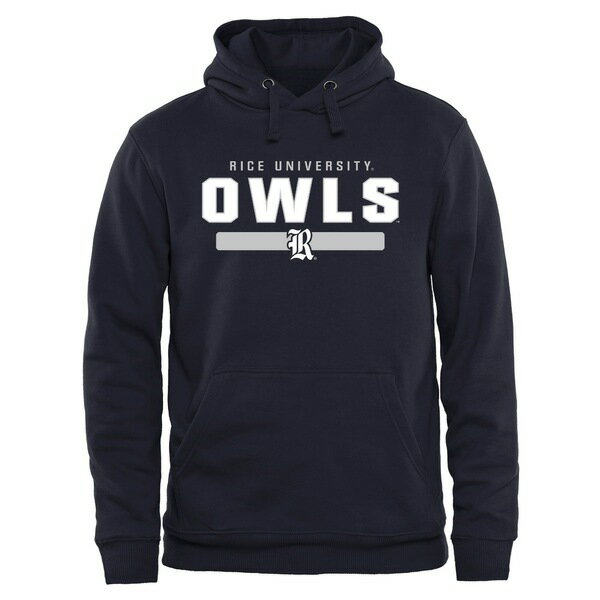 ファナティクス メンズ パーカー・スウェットシャツ アウター Rice Owls Team Strong Pullover Hoodie Navy